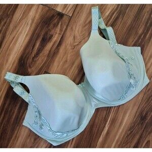 1st & Curve  Madison T-shirt Bra Size 34J Mint Green Embroidered Y42BM292 New